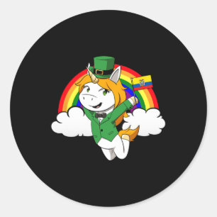 Ecuador Proud Ecuadorian Flag St. Patricks Day Uni Classic Round Sticker