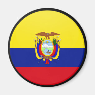 Ecuador quality Flag Circle Magnet