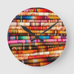 Ecuador, Quito Area, Otavalo Handicraft Market Round Clock