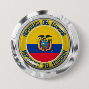 Ecuador Round Emblem 7.5 Cm Round Badge