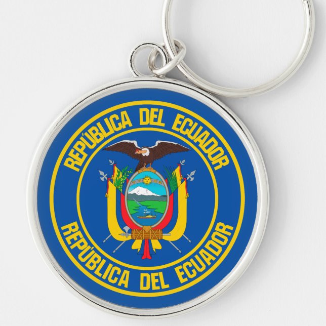 Ecuador Round Emblem Key Ring (Front)
