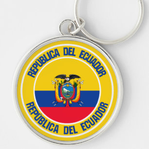 Ecuador Round Emblem Key Ring