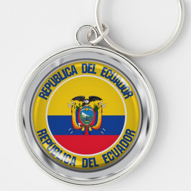 Ecuador Round Emblem Key Ring (Front)