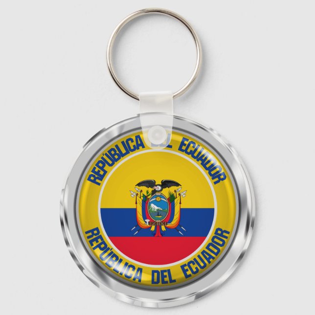 Ecuador Round Emblem Key Ring (Front)
