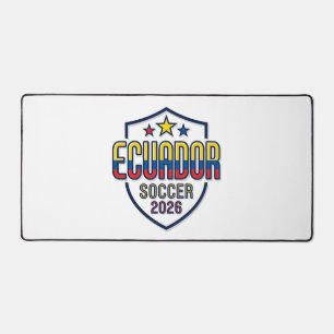 Ecuador Soccer 2026 Soccer Bold Country Typography Desk Mat