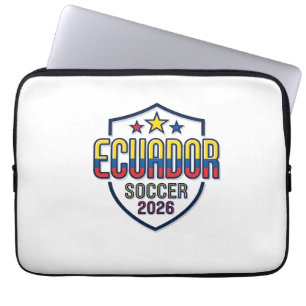 Ecuador Soccer 2026 Soccer Bold Country Typography Laptop Sleeve