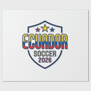 Ecuador Soccer 2026 Soccer Bold Country Typography Wrapping Paper