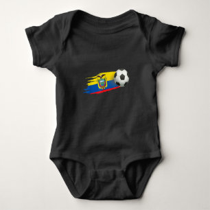 Ecuador Soccer Ball Ecuador Flag Jersey - Ecuador Baby Bodysuit