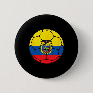 Ecuador Soccer Ll Flag Jersey Ecuadorian Footll Gi 6 Cm Round Badge