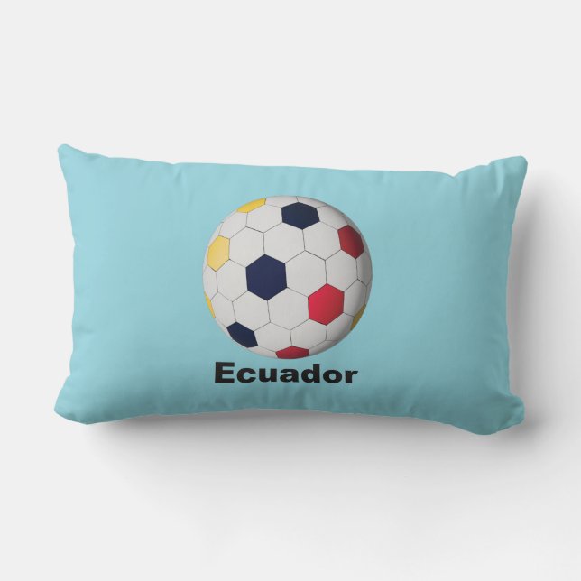 Ecuador Soccer Lumbar Cushion (Back)