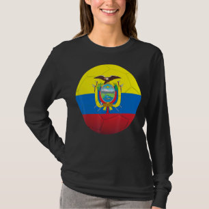 Ecuador Soccer National Ball Ecuador Flag Footbal T-Shirt