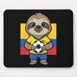 Ecuador Soccer Sloth Footll Fan Animal Ll Sport Mouse Pad