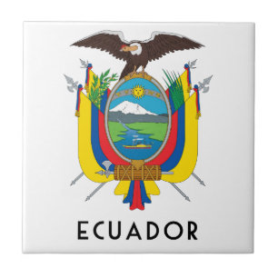 Ecuador - symbol/coat of arms/flag/colours/emblem ceramic tile