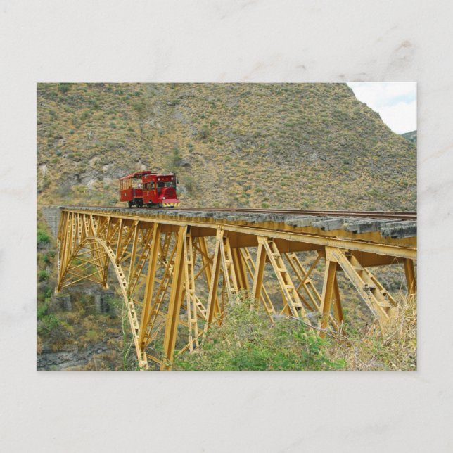 Ecuador train postcard (Front)