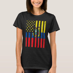 Ecuador USA American Flag Ecuadorian Pride T-Shirt