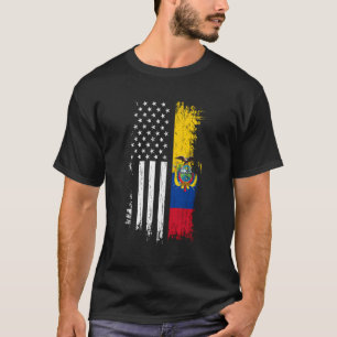 Ecuadorian American Flag Hoodie Pride Ecuador Usa  T-Shirt