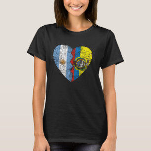 Ecuadorian Argentinian Flags Heart Argentina Ecua T-Shirt