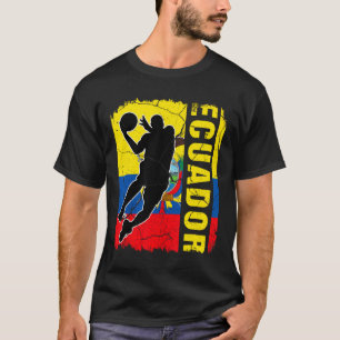 Ecuadorian Basketball Player Ecuador Flag Basketba T-Shirt