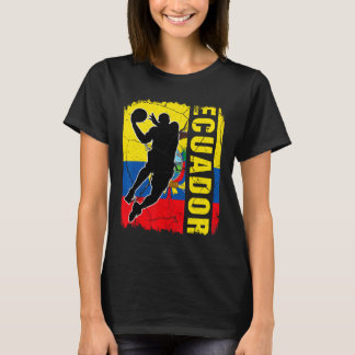 Ecuadorian Basketball Player Ecuador Flag Basketba T-Shirt