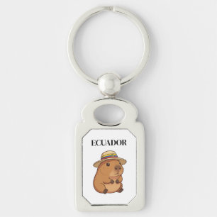 Ecuadorian Capybara Chibi: Pride and Sweetness Key Ring