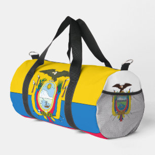 Ecuadorian flag and coat of arms duffle bag