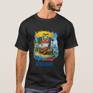 Ecuadorian Flag Ecuador Galapagos Islands Vacation T-Shirt