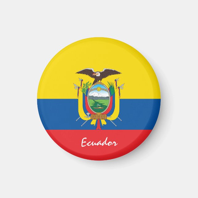 Ecuadorian flag & Ecuador - travel/sports fans Magnet (Front)