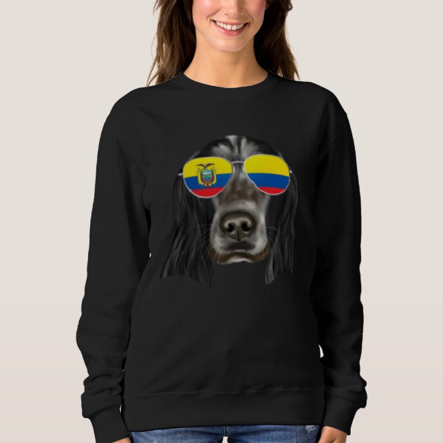 Ecuadorian Flag English Cocker Spaniel Dog Ecuador Sweatshirt (Front)