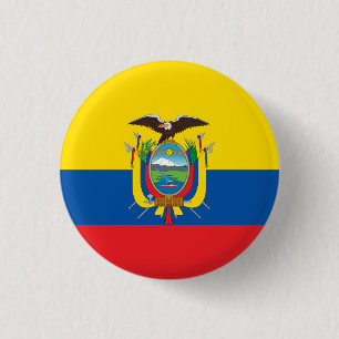 Ecuadorian Flag, Flag of Ecuador 3 Cm Round Badge