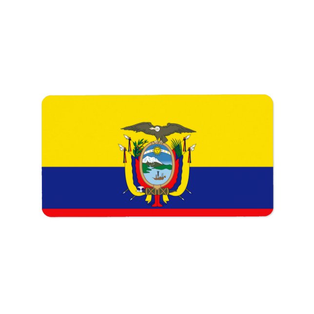 Ecuadorian Flag Label (Front)