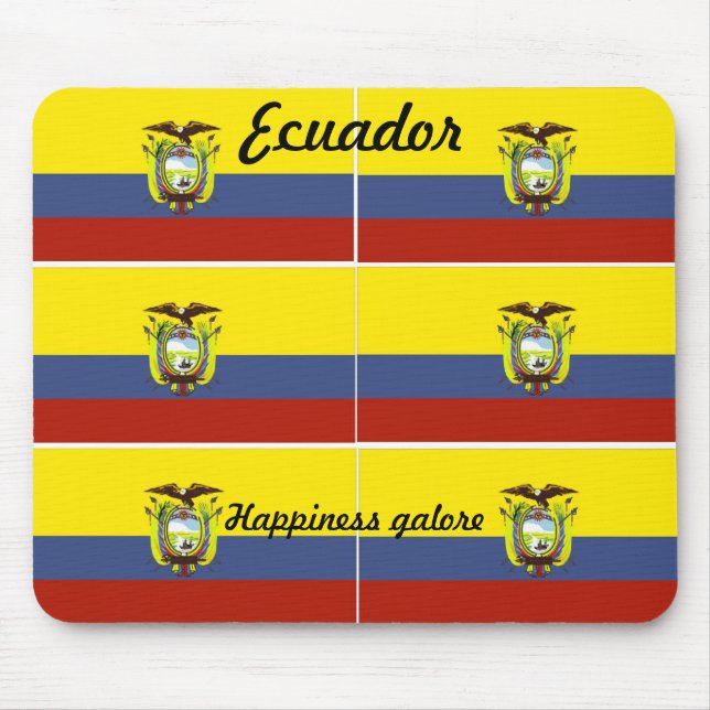 ecuadorian flag mouse pad (Front)
