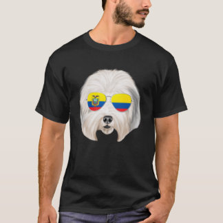 Ecuadorian Flag Old English Sheepdog Dog Ecuador P T-Shirt