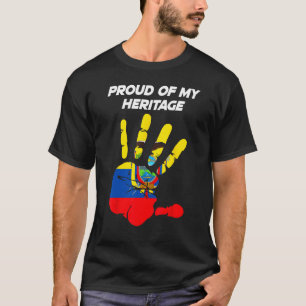 Ecuadorian Flag Printed Palm T-Shirt