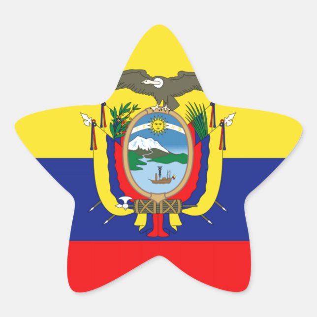 Ecuadorian Flag Star Sticker (Front)