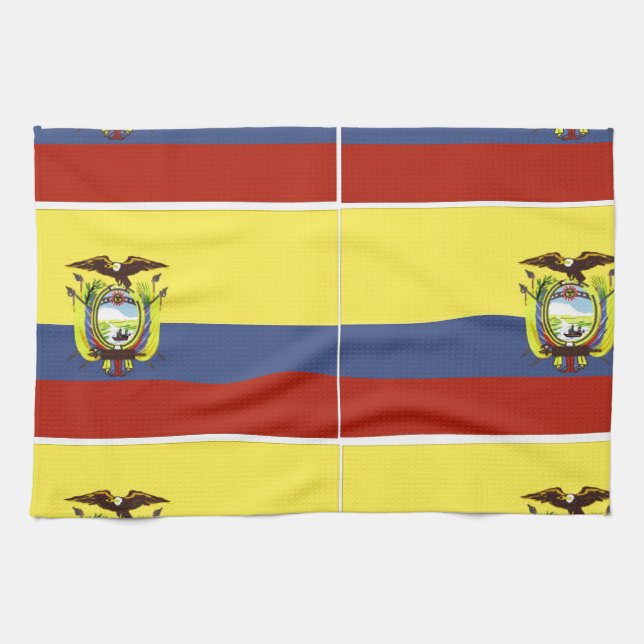 ecuadorian flag tea towel (Horizontal)