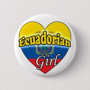 Ecuadorian Girl 6 Cm Round Badge