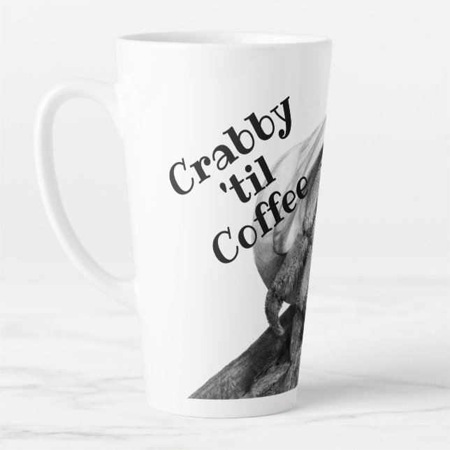 Ecuadorian Hermit Crab Art Coenobita Compressus Latte Mug (Left)