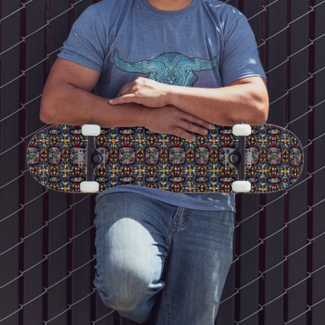 Ecuadorian Stain Glass  Skateboard (Outdoor 3)