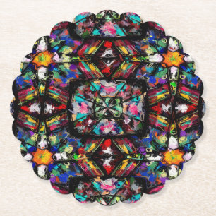 Ecuadorian Stained Glass Paper Coaster
