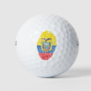 Ecuadorian touch fingerprint flag golf balls