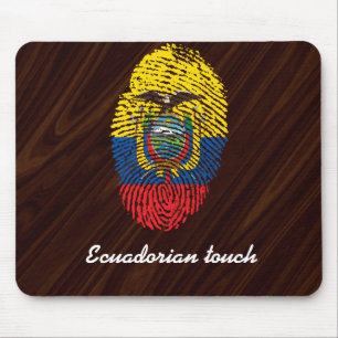 Ecuadorian touch fingerprint flag mouse pad