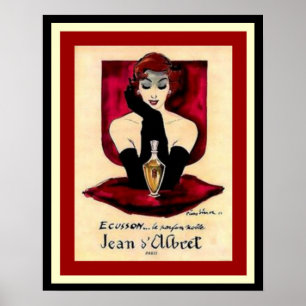 Ecusson Vintage Parfum Ad Poster