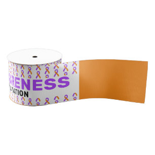Eczema Awareness Pattern Ribbon Grosgrain Ribbon