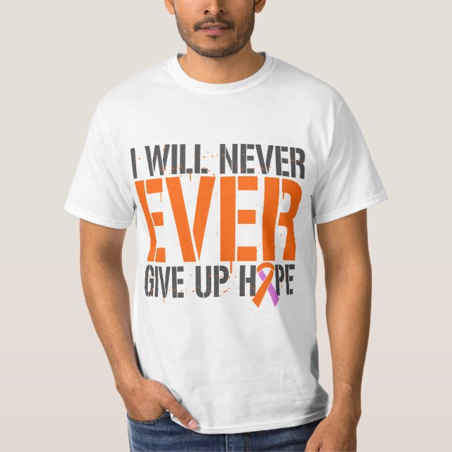 Eczema Psoriasis I Will Never Ever Give Up Hop T-Shirt (Front)
