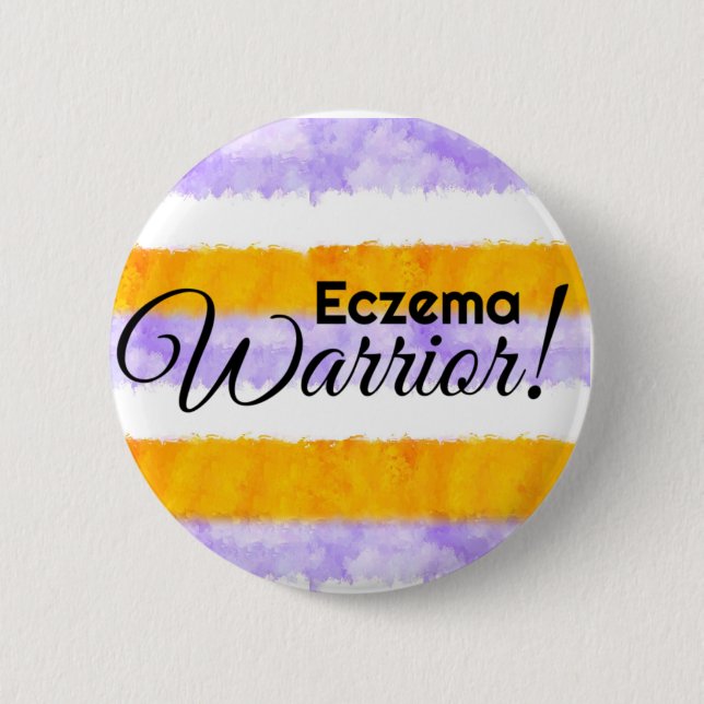 Eczema warrior  6 Cm Round Badge (Front)