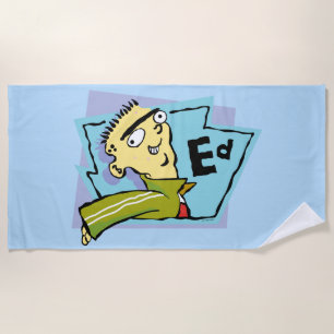 Ed Character Graphic Beach Towel