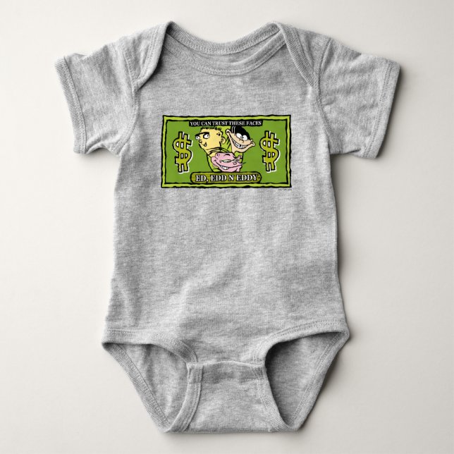 Ed, Edd, n Eddy Dollar Bill Baby Bodysuit (Front)