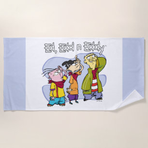 Ed, Edd, n Eddy Hand Signs Beach Towel