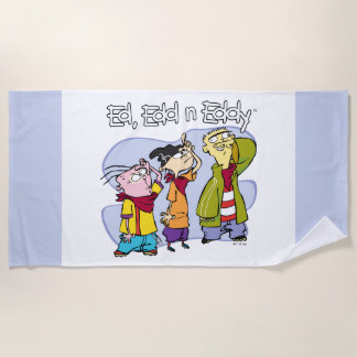 Ed, Edd, n Eddy Hand Signs Beach Towel