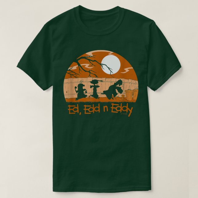 Ed, Edd n Eddy Haunted Sunset Silhouette Group  T-Shirt (Design Front)